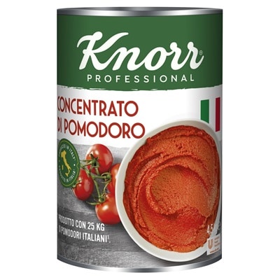 Knorr Paradajkový pretlak 4,5kg -  Knorr paradajkové variácie ponúkajú šťavnaté paradajky z Talianska.